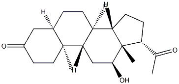 (5R,8R,9S,10S,12S,13R,14S,17S)-17-acetyl-12-hydroxy-10,13-dimethyl-1,2,4,5,6,7,8,9,11,12,14,15,16,17-tetradecahydrocyclopenta[a]phenanthren-3-one Struktur