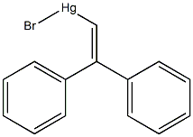 Mercury, bromo(2,2-diphenylethenyl)- Structure