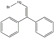 Mercury, bromo(2,2-diphenylethenyl)- Struktur