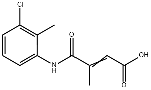 (2Z)-4-((3-chloro-2-methylphenyl)amino)-3-methyl-4-oxobut-2-enoic acid 化学構造式