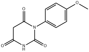 2,4,6(1H,3H,5H)-Pyrimidinetrione, 1-(4-methoxyphenyl)- 结构式