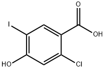 2-Chloro-4-hydroxy-5-iodo-benzoic acid,697762-47-3,结构式