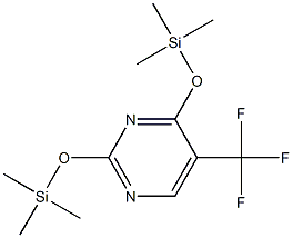 Pyrimidine, 5-(trifluoromethyl)-2,4-bis[(trimethylsilyl)oxy]- Structure