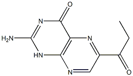 4(1H)-Pteridinone, 2-amino-6-(1-oxopropyl)- Structure