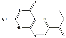 4(1H)-Pteridinone, 2-amino-6-(1-oxopropyl)- Struktur