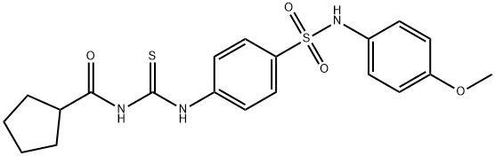N-{[(4-{[(4-methoxyphenyl)amino]sulfonyl}phenyl)amino]carbonothioyl}cyclopentanecarboxamide Struktur
