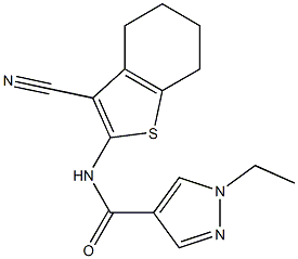 N-(3-cyano-4,5,6,7-tetrahydrobenzothiophen-2-yl)-1-ethyl-pyrazole-4-carboxamide Structure