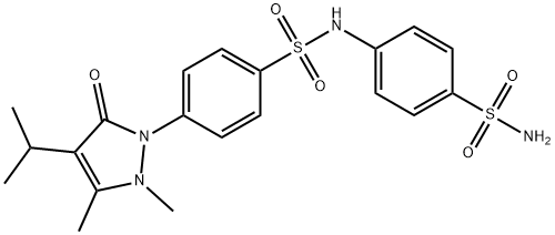 4-[2,3-dimethyl-5-oxo-4-(propan-2-yl)-2,5-dihydro-1H-pyrazol-1-yl]-N-(4-sulfamoylphenyl)benzenesulfonamide,728027-51-8,结构式