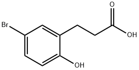3-(5-bromo-2-hydroxyphenyl)propanoic acid Struktur