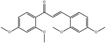 2-Propen-1-one, 1,3-bis(2,4-dimethoxyphenyl)-, (2E)- Struktur