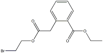 2-(Bromo-ethoxycarbonyl-methyl)-benzoic acid ethyl ester Struktur