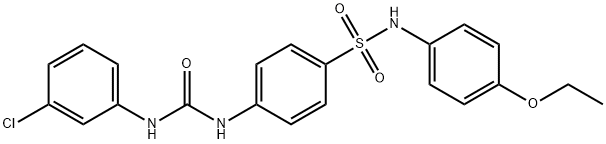 4-({[(3-chlorophenyl)amino]carbonyl}amino)-N-(4-ethoxyphenyl)benzenesulfonamide Structure