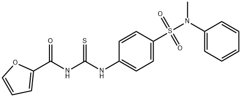 N-{[(4-{[methyl(phenyl)amino]sulfonyl}phenyl)amino]carbonothioyl}-2-furamide Structure