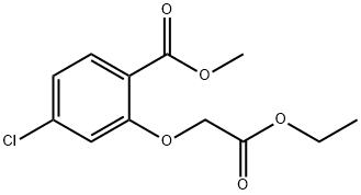 Benzoic acid, 4-chloro-2-(2-ethoxy-2-oxoethoxy)-, methyl ester Structure