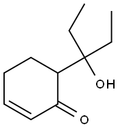 2-Cyclohexen-1-one, 6-(1-ethyl-1-hydroxypropyl)- Structure