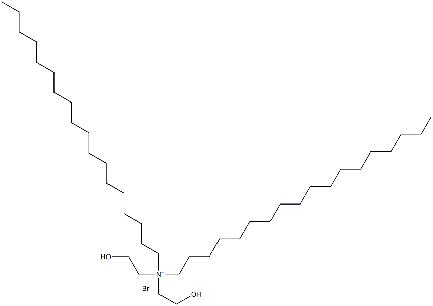 1-Octadecanaminium, N,N-bis(2-hydroxyethyl)-N-octadecyl-, bromide 结构式