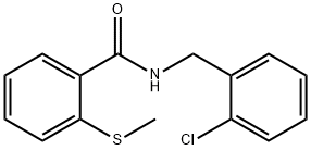 N-(2-chlorobenzyl)-2-(methylsulfanyl)benzamide 化学構造式