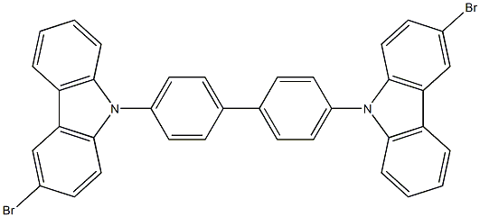4,4'-双(3-溴-9H-咔唑-9-基)联苯 结构式