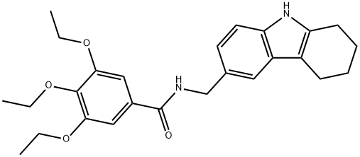 3,4,5-triethoxy-N-((2,3,4,9-tetrahydro-1H-carbazol-6-yl)methyl)benzamide Structure