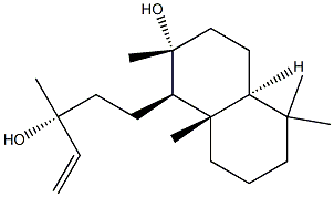 (1R,2R,4aS,8aS)-1-((R)-3-hydroxy-3-methylpent-4-en-1-yl)-2,5,5,8a-tetramethyldecahydronaphthalen-2-ol 化学構造式