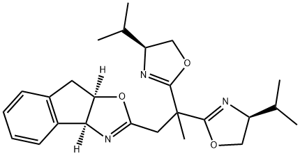 (3aS,8aR)-2-[2,2-Bis[(S)-4-isopropyl-4,5-dihydro-2-oxazolyl]propyl]-8,8a-dihydro-3aH-indeno[1,2-d]oxazole Struktur