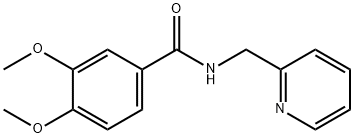 3,4-dimethoxy-N-(pyridin-2-ylmethyl)benzamide Structure