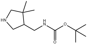 tert-butyl N-[(4,4-dimethylpyrrolidin-3-yl)methyl]carbamate 结构式