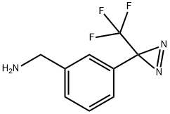 (3-(3-(trifluoromethyl)-3H-diazirin-3-yl)phenyl)methanamine 化学構造式