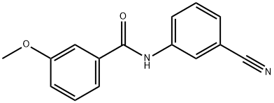 Benzamide, N-(3-cyanophenyl)-3-methoxy- 结构式