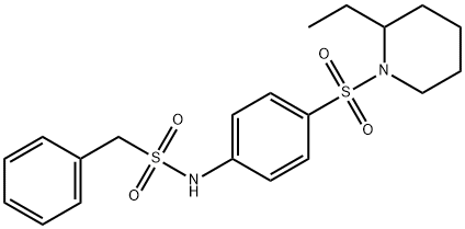 N-[4-(2-ethylpiperidin-1-yl)sulfonylphenyl]-1-phenylmethanesulfonamide Struktur