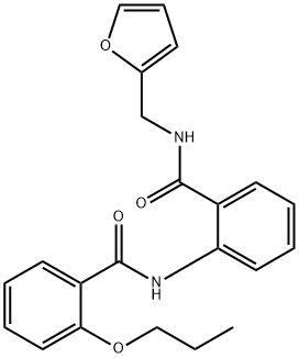 N-(2-{[(2-furylmethyl)amino]carbonyl}phenyl)-2-propoxybenzamide Struktur