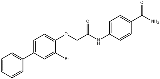 4-({[(3-bromo-4-biphenylyl)oxy]acetyl}amino)benzamide Structure