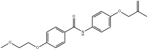 4-(2-methoxyethoxy)-N-{4-[(2-methyl-2-propen-1-yl)oxy]phenyl}benzamide Struktur