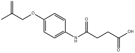 4-[4-(2-methylprop-2-enoxy)anilino]-4-oxobutanoic acid Struktur