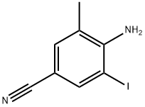 4-Amino-3-iodo-5-methyl-benzonitrile,911124-31-7,结构式