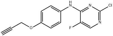 2-chloro-5-fluoro-N4-[4-(prop-2-ynyloxy)phenyl]-4-pyrimidineamine Structure