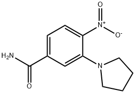 4-nitro-3-(pyrrolidin-1-yl)-benzamide 结构式