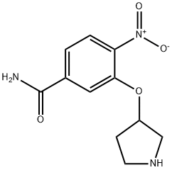 Benzamide, 4-nitro-3-(3-pyrrolidinyloxy)- 化学構造式