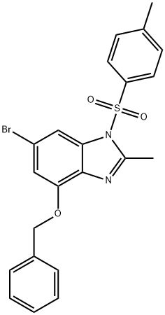 4-(苄氧基)-6-溴-2-甲基-1-对甲苯磺酰基苯并咪唑,942195-88-2,结构式