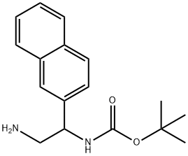 tert-butyl N-[2-amino-1-(naphthalen-2-yl)ethyl]carbamate Struktur