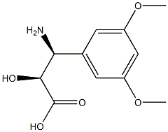 (2S,3S)-3-Amino-2-hydroxy-3-(3,5-dimethoxy-phenyl)-propionic     acid 化学構造式
