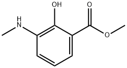 2-ヒドロキシ-3-(メチルアミノ)安息香酸メチル 化学構造式