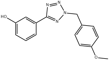 3-[2-(4-methoxy-benzyl)-2H-tetrazol-5-yl]-phenol Structure