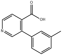 2-(3-甲基苯基)–异烟酸, 100004-79-3, 结构式