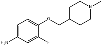 3-Fluoro-4-[(1-methylpiperidin-4-yl)methoxy]aniline Structure