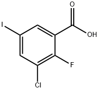 3-CHLORO-2-FLUORO-5-IODOBENZOIC ACID Structure