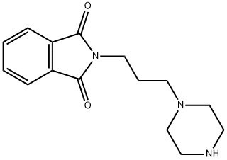 2-[3-(ピペラジン-1-イル)プロピル]-2,3-ジヒドロ-1H-イソインドール-1,3-ジオン 化学構造式