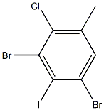 1,3-dibromo-4-chloro-2-iodo-5-methylbenzene Struktur