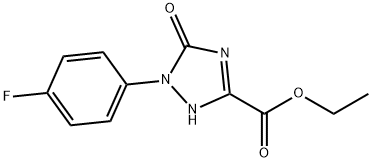 ETHYL 1-(4-FLUOROPHENYL)-5-OXO-2,5-DIHYDRO-1H-1,2,4-TRIAZOLE-3-CARBOXYLATE, 1000573-68-1, 结构式