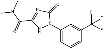 N,N-DIMETHYL-5-OXO-1-(3-(TRIFLUOROMETHYL)PHENYL)-2,5-DIHYDRO-1H-1,2,4-TRIAZOLE-3-CARBOXAMIDE 化学構造式